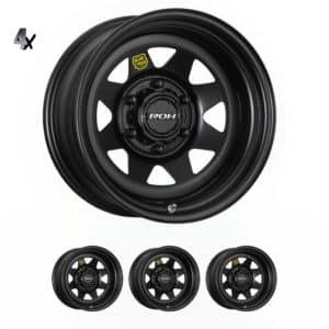 Hilux (17X9) 4x Blak Trak Steel wheels (6/139.7) +18 OFFSET