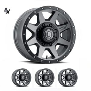 RAM 2500 (17×8.50) 4 x TITANIUM REBOUND HD 8×6.5 +13 OFFSET