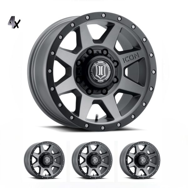 SILVERADO/SUBURBAN/SIERRA 2500/3500HD (18×9) 4x REBOUND HD TITANIUM 8×170 +6 OFFSET
