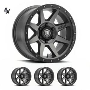 LC100 (17×8.5) 4x RECON SLX SATIN BLACK 5×150 +25 OFFSET
