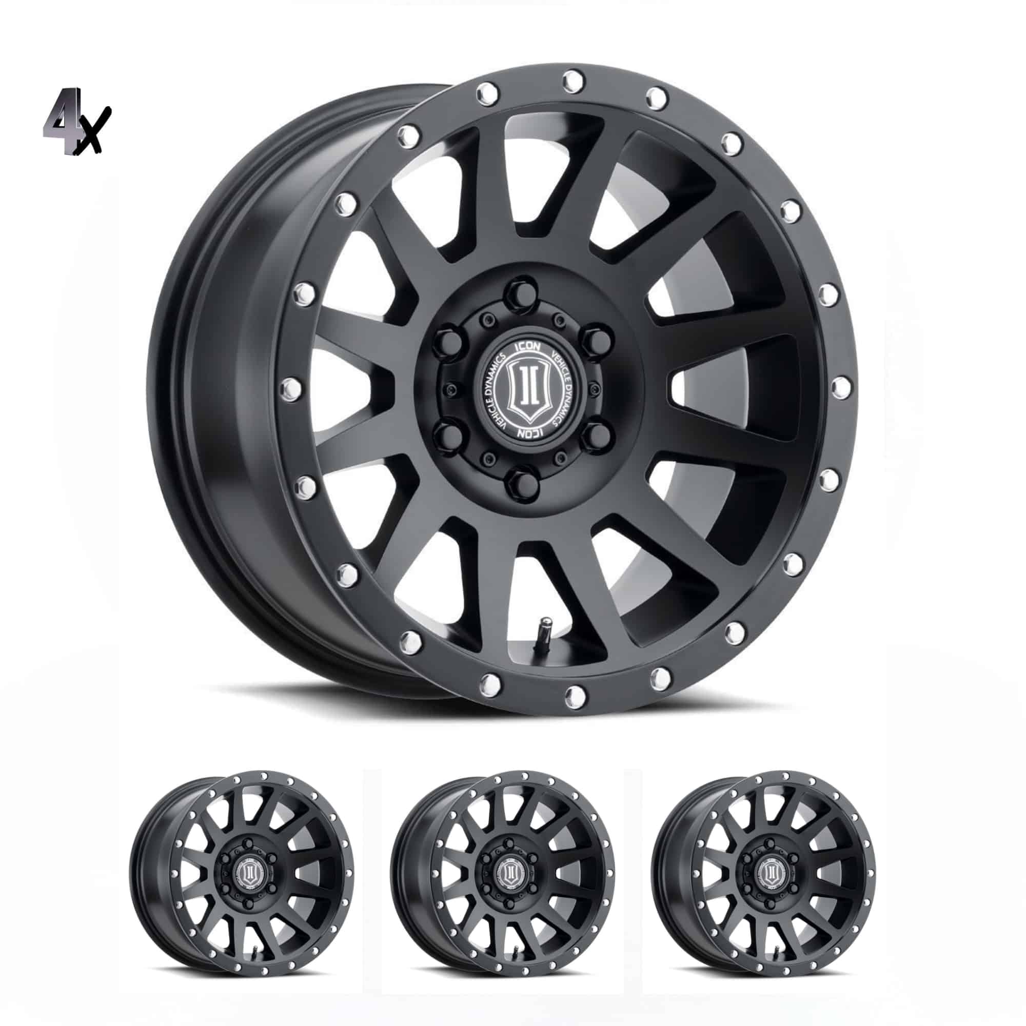 (17×8.50) 4x COMPRESSION TITANIUM 6×5.5″ (0 OFFSET)
