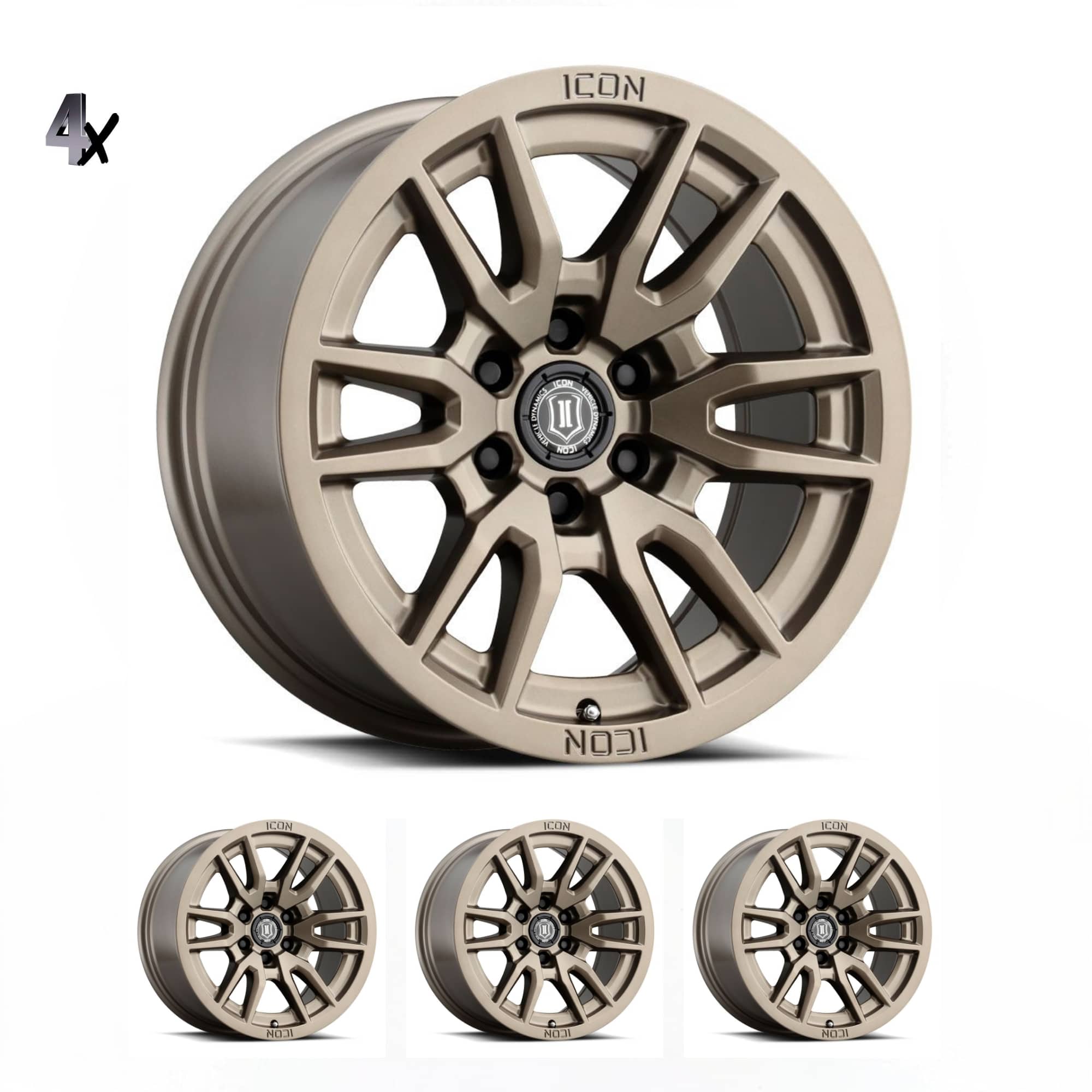 SILVERADO/SUBURBAN/SIERRA 1500 (17×8.50) 4x VECTOR6 BRONZE 6×5.5″ (0 OFFSET)