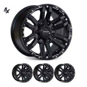 LC300 (18X9) 4x MATT BLACK VAPOUR WHEELS (6/139) +30 OFFSET