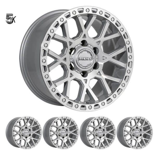 FJ (17X9) 5x FULL MACHINED CRAWLER WHEELS (6/139) +12 OFFSET
