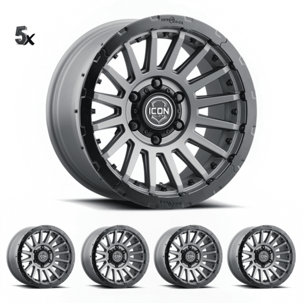 JK/JL/JT (17×8.5) 5x RECON PRO CHARCOAL 5×5 -6 OFFSET