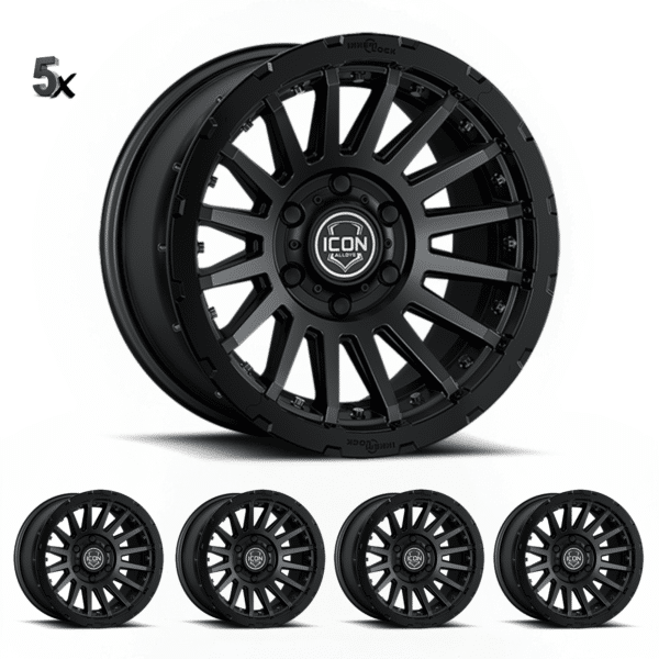 Y61 (17×8.5) 5x RECON PRO SATIN BLACK 6×5.5″ (0 OFFSET)