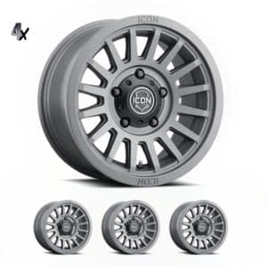(17×8.5) 4x NUEVO SATIN BLACK 6×5.5 (0 OFFSET)