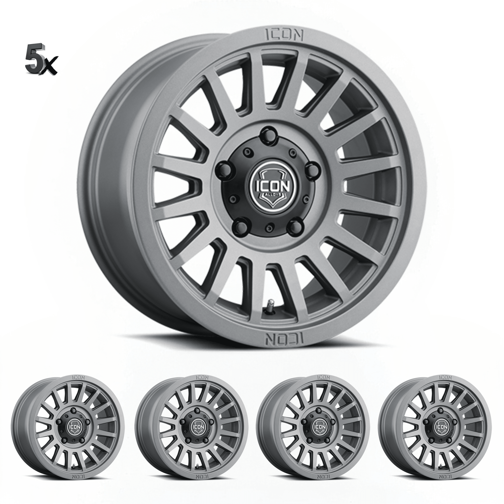 Y61 (17×8.5) 5x RECON SLX CHARCOAL 6×5.5″ (0 OFFSET)