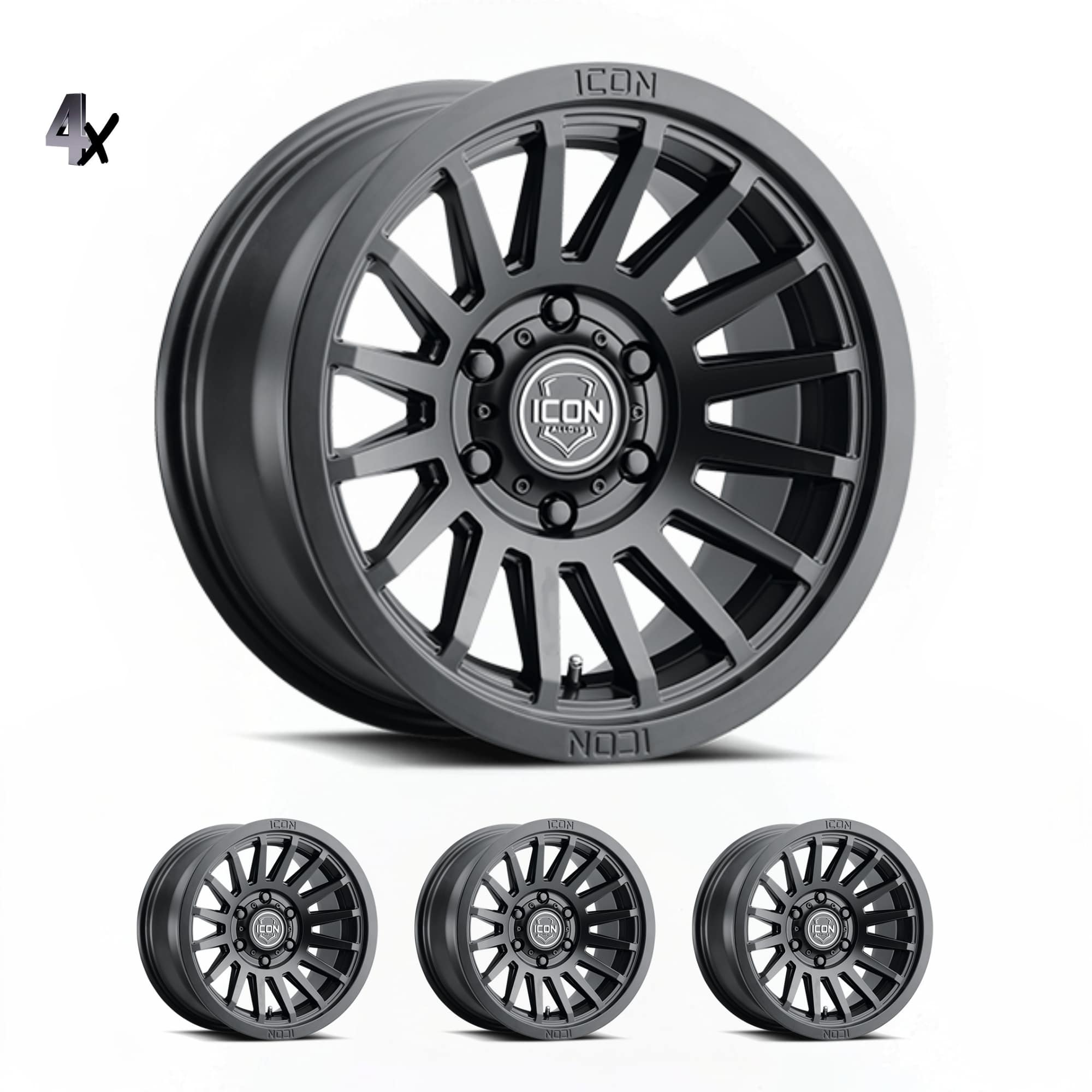 (17×8.5) 4x RECON SLX SATIN BLACK 6×5.5 (0 OFFSET)