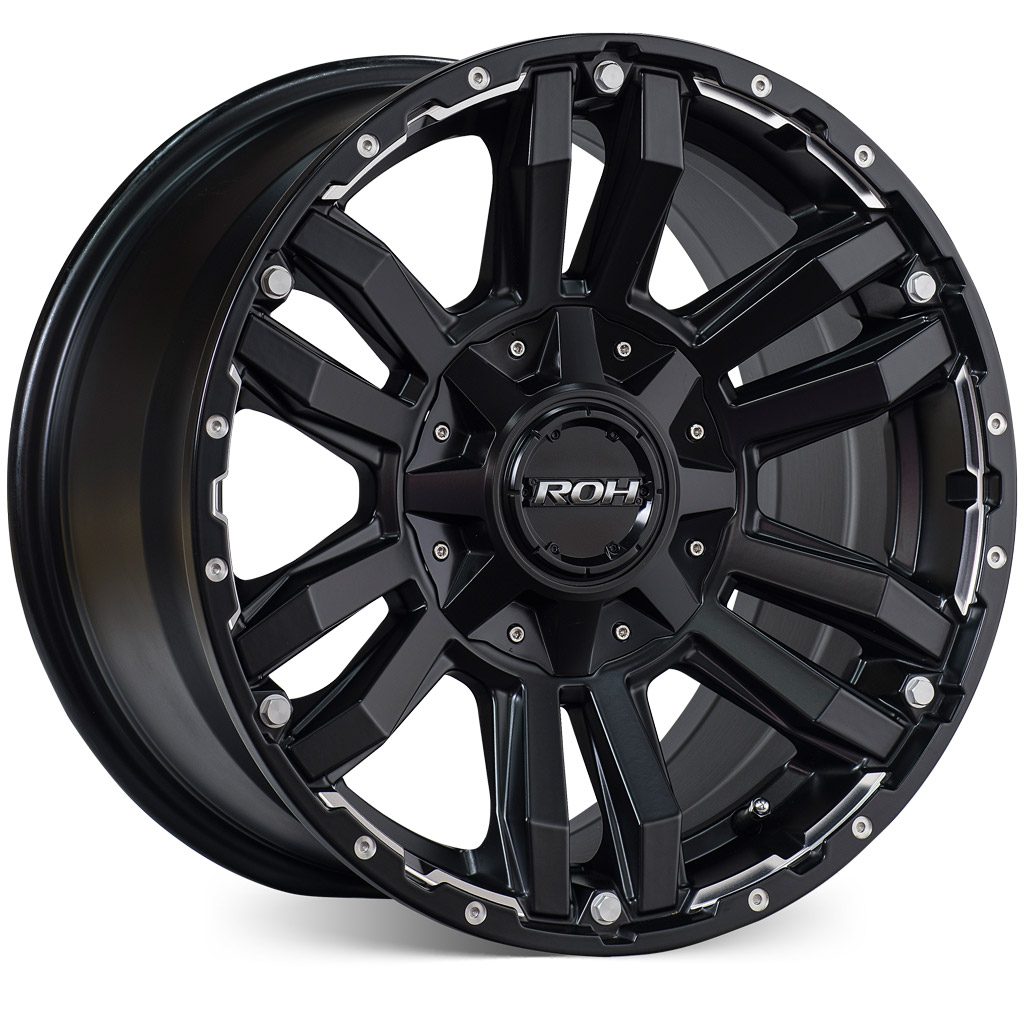 Prado 250 (17X8) 5x MATT BLACK VAPOUR WHEELS (6/139.7) +30 OFFSET