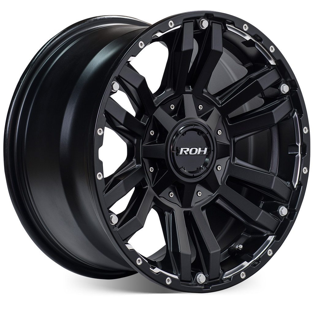 Prado 250 (17X8) 5x MATT BLACK VAPOUR WHEELS (6/139.7) +30 OFFSET