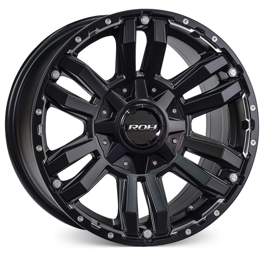 LC300 (18X9) 4x MATT BLACK VAPOUR WHEELS (6/139) +30 OFFSET