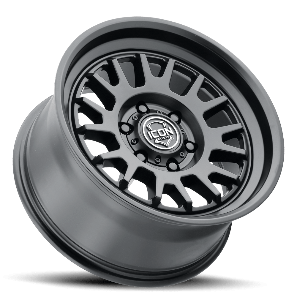 (17×8.5) 4x ANZA SATIN BLACK 6×5.5 (0 OFFSET)