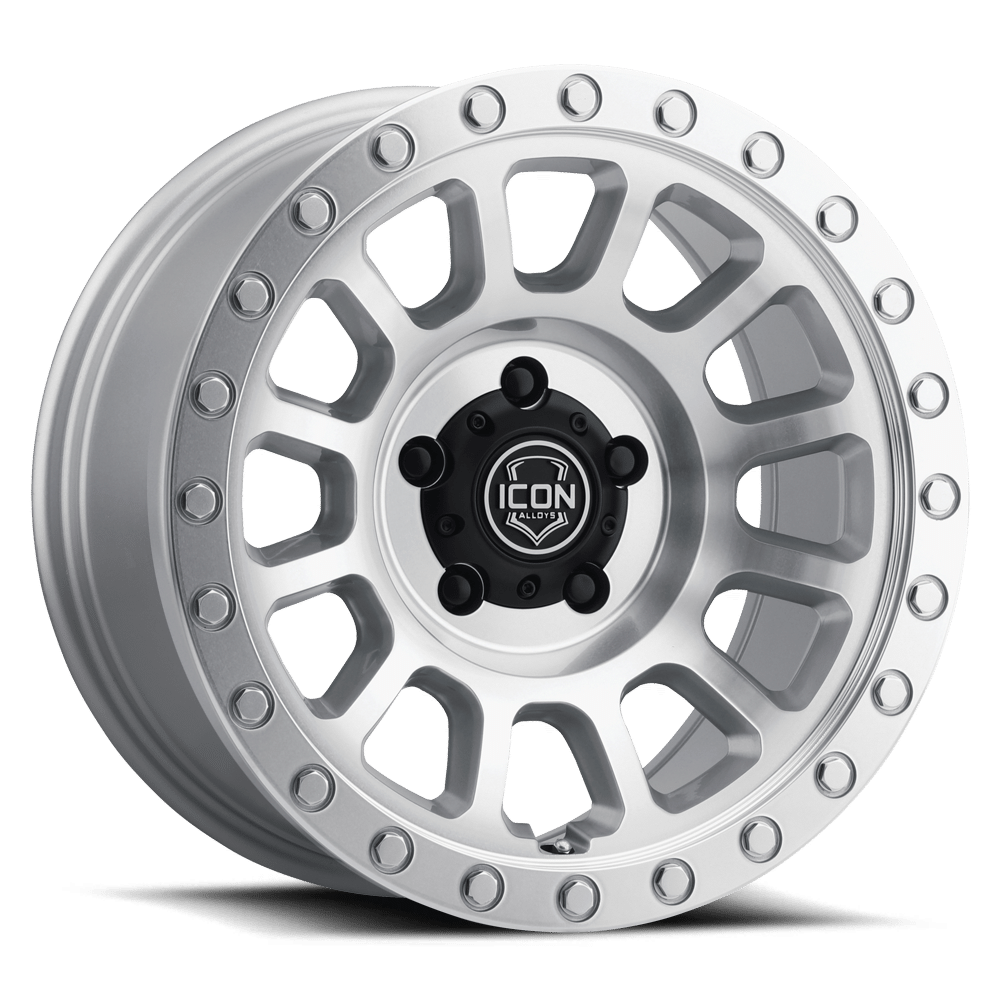 (17×8.5) 4x HULSE SILVER MACHINED 6×5.5 (0 OFFSET)