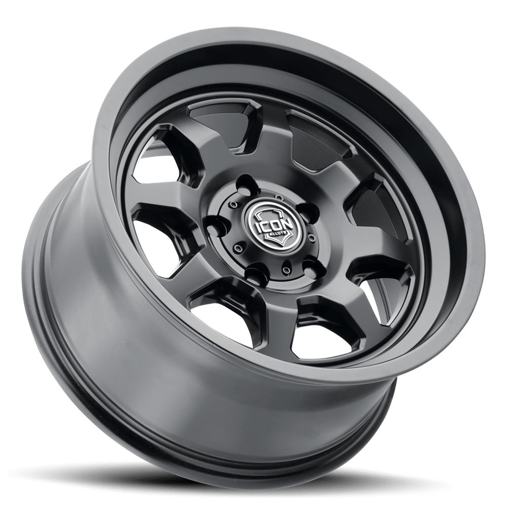 (17×8.5) 4x NUEVO SATIN BLACK 6×5.5 (0 OFFSET)